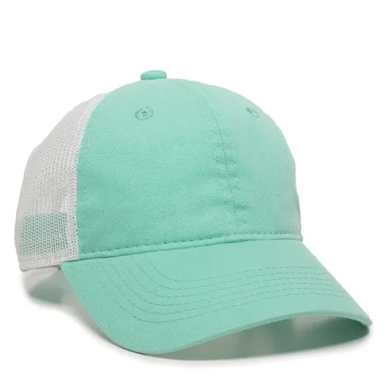 DWC Outdoor Cap FWT130-MINT-WHITE-MESH Adult Unstructured Embroidered Cap Dolphins Are My Tribe