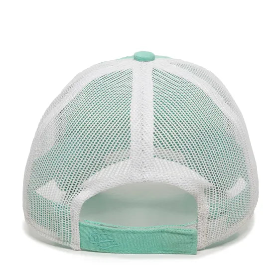 DWC Outdoor Cap FWT130-MINT-WHITE-MESH Adult Unstructured Embroidered Cap Dolphins Are My Tribe